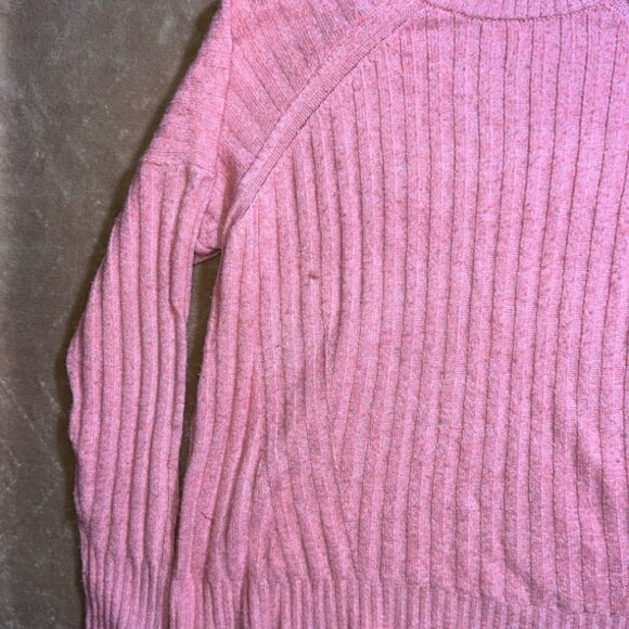 American Eagle Women Small Pink Stripe Knitted Loose‎ Pullover Sweater (R) - Picture 3 of 5